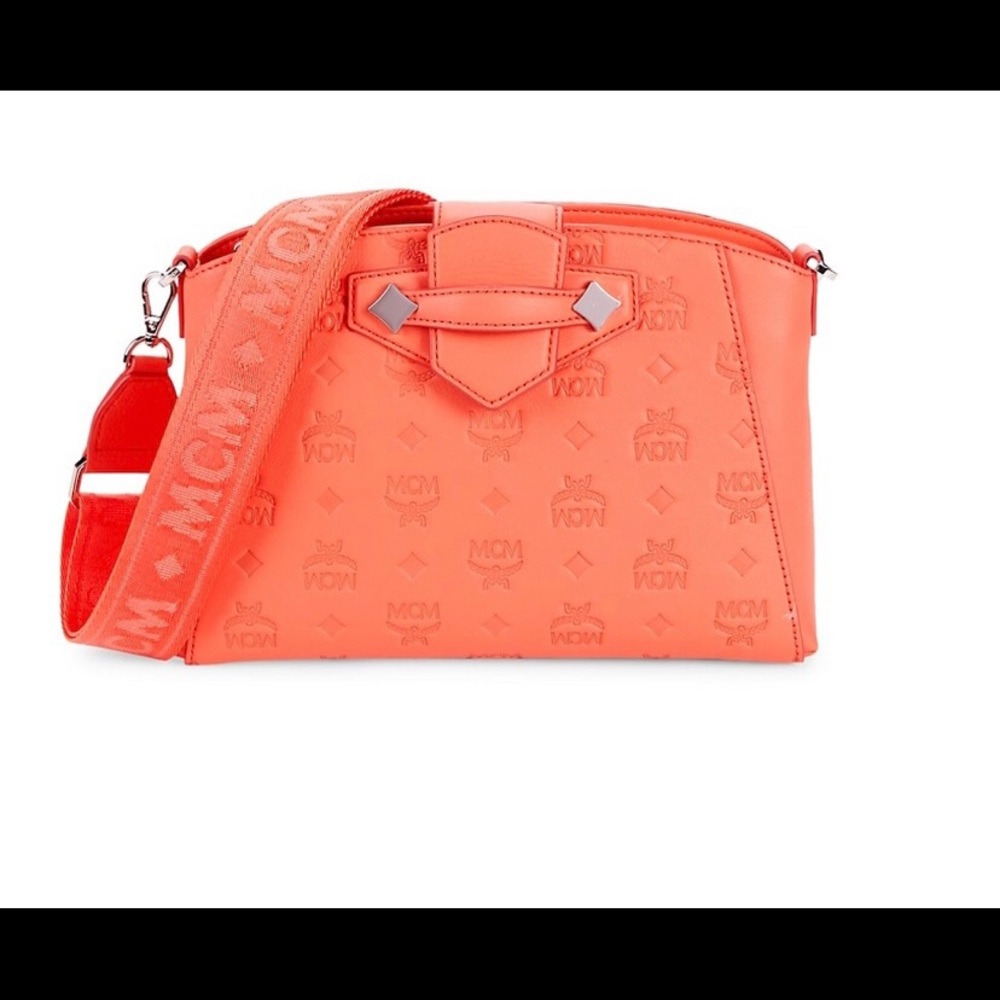 MCM ESSENTIAL MONOGRAM LEATHER TOTE